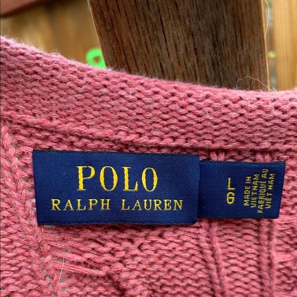 Polo by Ralph Lauren Pink Cable Knit Sweater - Picture 5 of 6